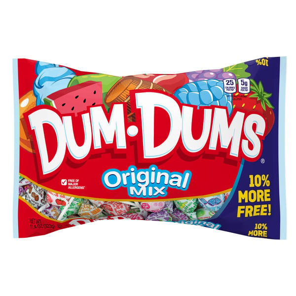 Candy & Chocolate Dum Dums Original Mix, Lollipops, Assorted Flavor Candy hero