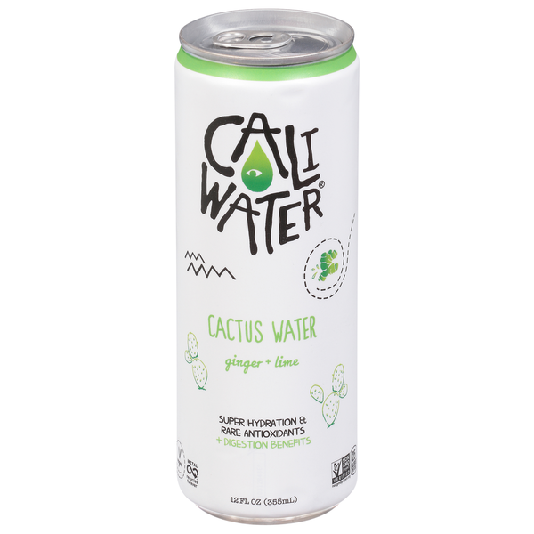 Water, Seltzer & Sparkling Water Caliwater Cactus Water, Ginger + Lime hero