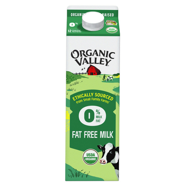 Milk Organic Valley Organic Skim Milk, 32 oz (Quart) hero