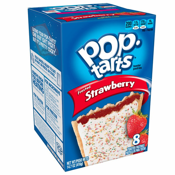 Breakfast Bars & Pastries Pop-Tarts Toaster Pastries, Breakfast Foods, Frosted Strawberry hero