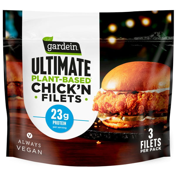 Frozen Vegan & Vegetarian Gardein Ultimate Plant-Based Chick'n Filets, Vegan Food, Frozen Food hero