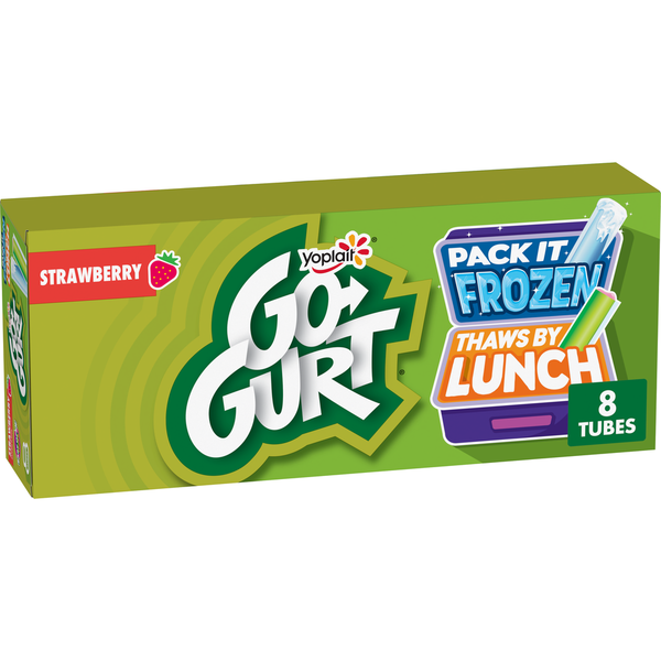 Yogurt Go-Gurt Gluten Free Strawberry Kids Fat Free Yogurt Tubes hero