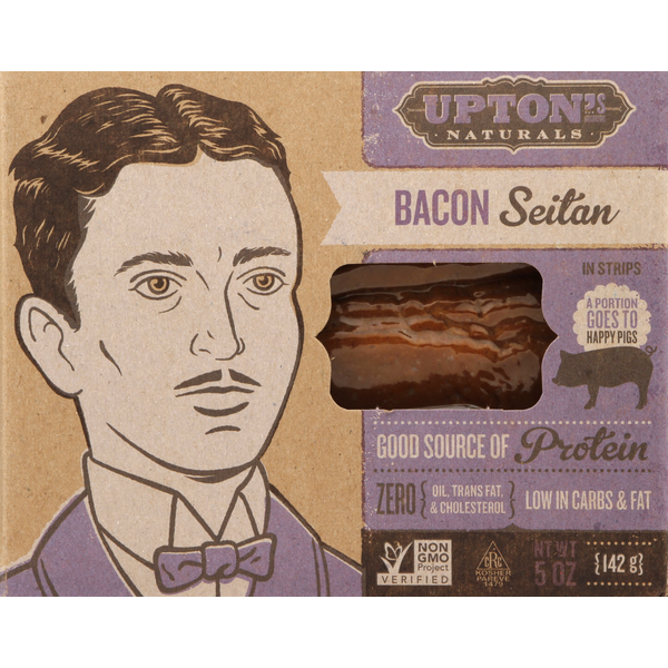 Tofu & Meat Alternatives Upton's Naturals Seitan, Bacon, in Strips hero