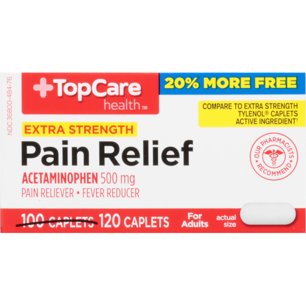 Muscles, Joints & Pain Relief TopCare Pain Relief, Extra Strength, 500 mg, Caplets hero