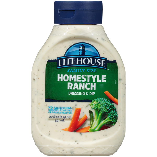 Salad Dressing & Toppings Litehouse Homestyle Ranch Dressing & Dip hero