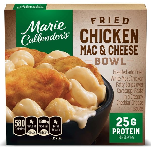 Prepared Meals Marie Callender's Fried Chicken Mac and Cheese Bowl, Frozen Meal hero