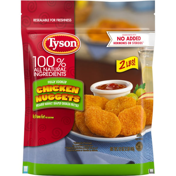 Frozen Appetizers & Sides Tyson Fully Cooked Chicken Nuggets hero