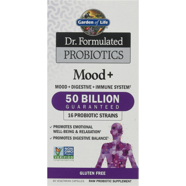 Probiotics & Digestion Garden of Life Mood +, Vegetarian Capsules hero