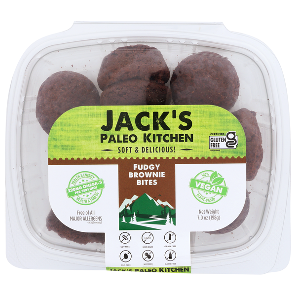 Bakery Desserts Jack's Paleo Kitchen Fudgy Brownie Bites hero