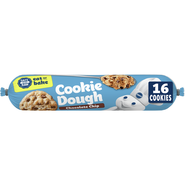 Refrigerated Dough & Biscuits Pillsbury Ready To Bake Chocolate Chip Cookie Dough hero