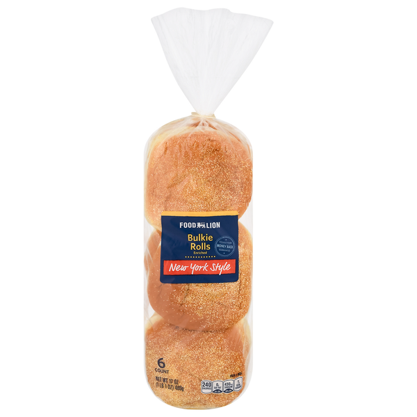 Bakery Bread & Rolls Food Lion Bulkie Rolls, Enriched, New York Style hero