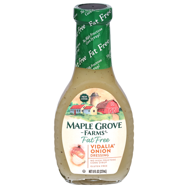 Salad Dressing & Toppings Maple Grove Farms of Vermont Dressing, Fat Free, Vidalia Onion hero