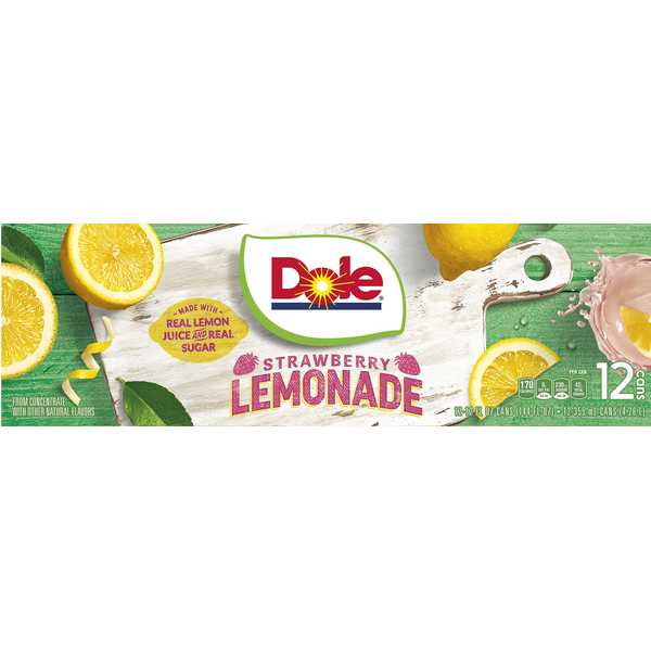 Juice & Nectars Dole Lemonade, Strawberry hero