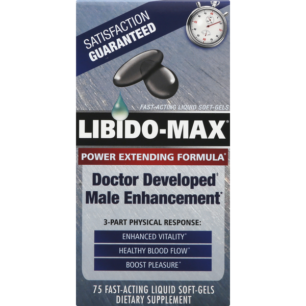 Vitamins & Supplements Libido-Max Male Enhancement, Fast-Acting Liquid Soft-Gels hero