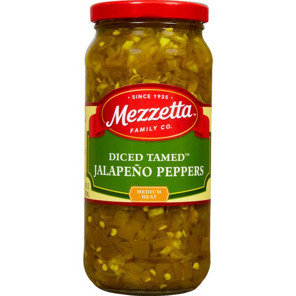 Pickled Goods & Olives Mezzetta Diced Tamed™ Jalapeño Peppers hero