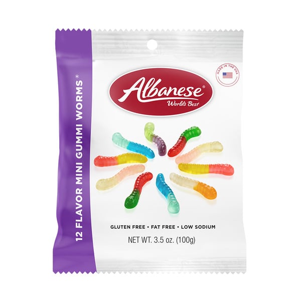 Candy & Chocolate Albanese 12 Flavor Mini Gummi Worms hero