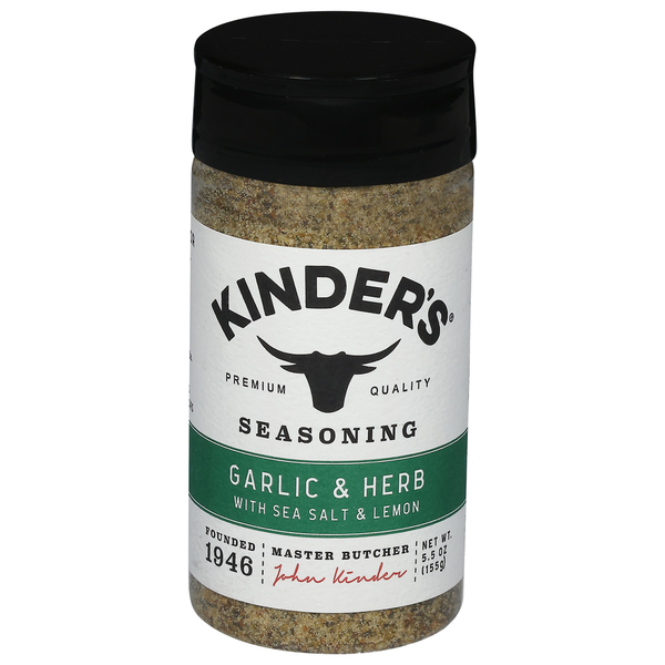 Kinder's Seasoning, with Sea Salt & Lemon, Garlic & Herb hero