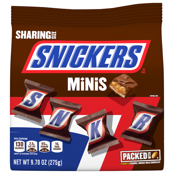 Candy & Chocolate SNICKERS NFL Football Mini Size Milk Chocolate Candy Bars Sharing Size hero