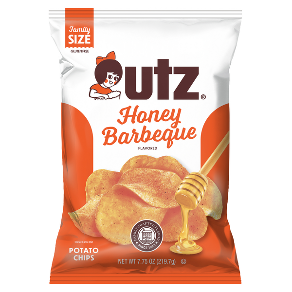 Chips & Pretzels Utz Honey Barbeque Potato Chips hero