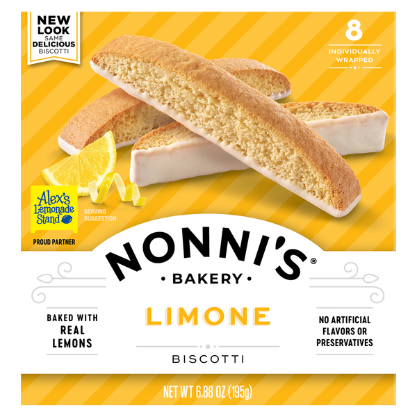 Cookies & Cakes Nonni's Biscotti, Limone hero