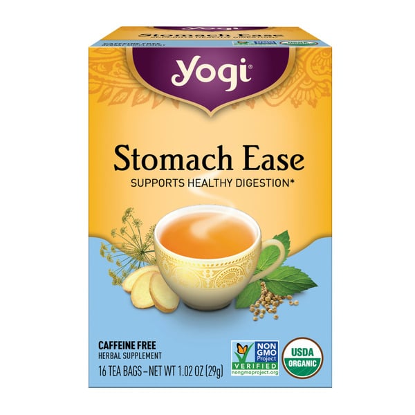 Tea Yogi Tea Herbal Tea, Stomach Ease, Supports Digestion, Caffeine Free hero