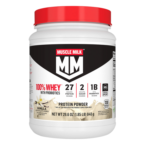 Protein & Meal Replacements MUSCLE MILK Protein Powder, 100% Whey, Vanilla hero