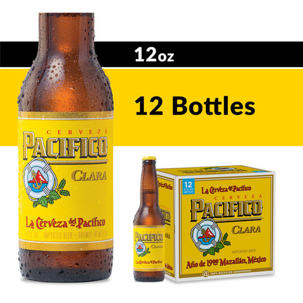 Cider & Malt Beverages Pacifico Clara Mexican Lager Import Beer Bottles hero