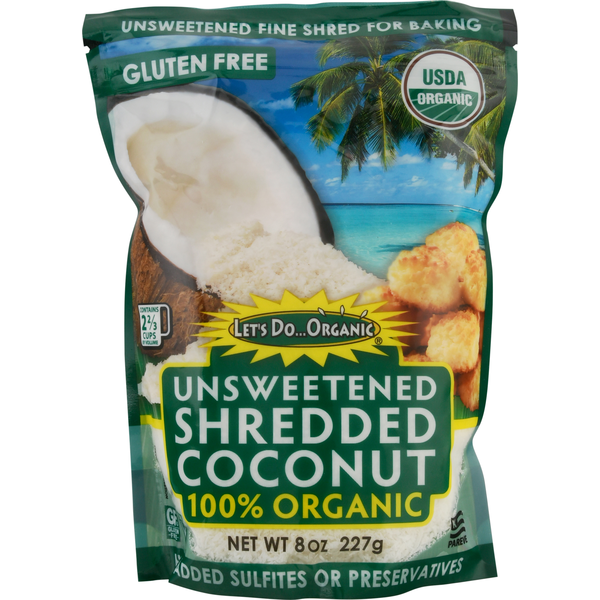 Baking Ingredients Let's Do Organic Shredded Coconut, Unsweetened hero