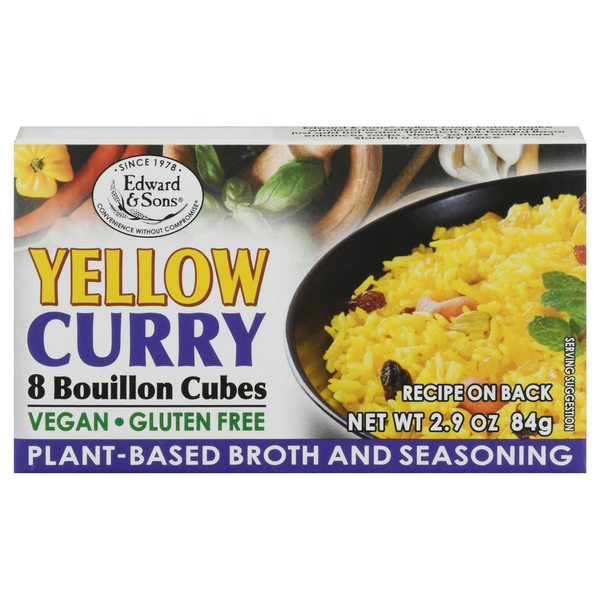 Spices & Seasonings Edward & Sons Bouillon Cubes, Yellow Curry hero