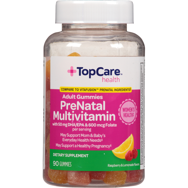 Vitamins & Supplements TopCare Multivitamin, PreNatal, Gummies, Raspberry & Lemonade Flavors, Adult hero