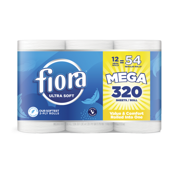 Paper Goods Fiora Ultra Soft Toilet Paper, MEGA Rolls hero