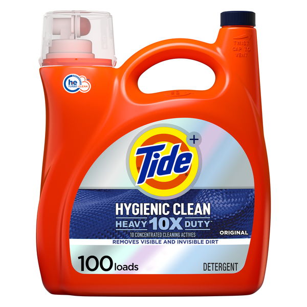 Tide Hygienic Clean Heavy 10x Duty Liquid Laundry Detergent, Original Scent hero