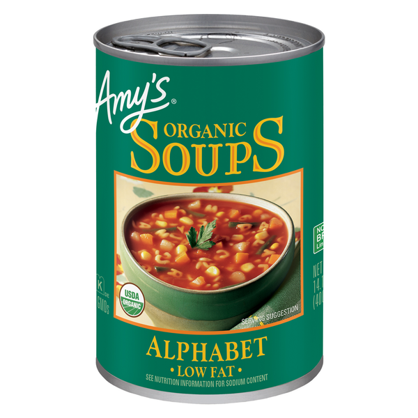 Soup, Broth & Bouillon Amy's Kitchen Alphabet Soup hero