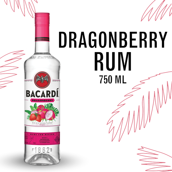 Spirits Bacardí® Dragonberry Rum, Gluten Free hero