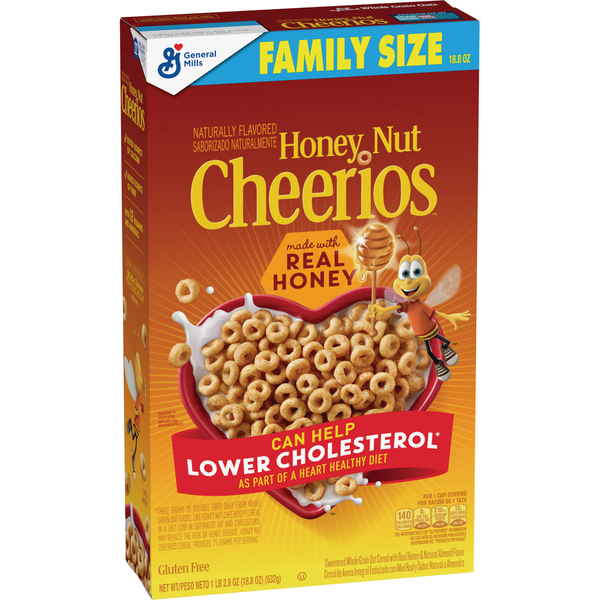 Cereal Honey Nut Cheerios Heart Healthy Cereal With Happy Heart Shapes hero