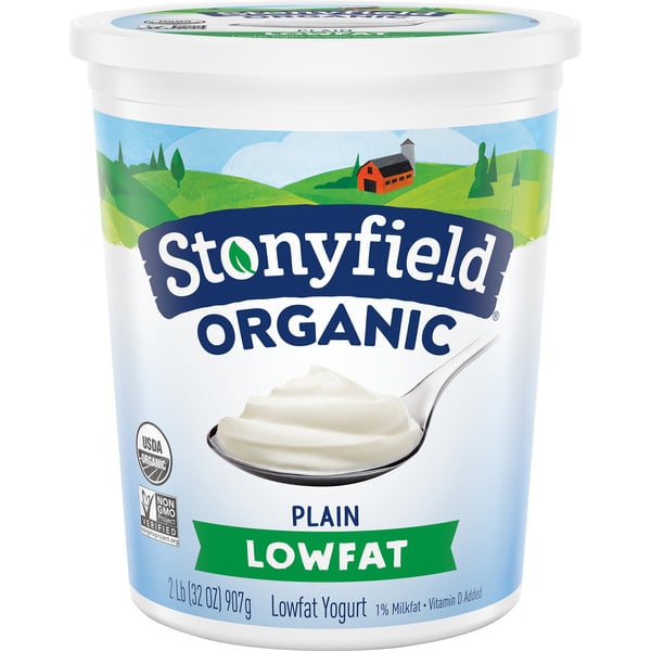 Yogurt Stonyfield Organic Lowfat Yogurt Plain hero