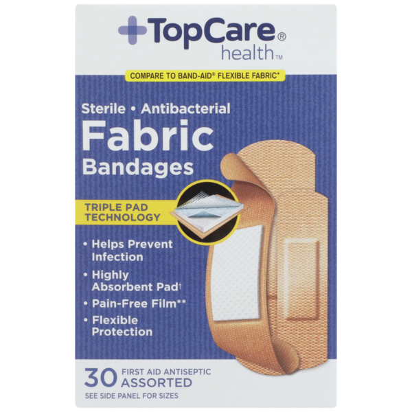 First Aid TopCare Antibacterial Fabric First Aid Antiseptic Assorted Bandages hero