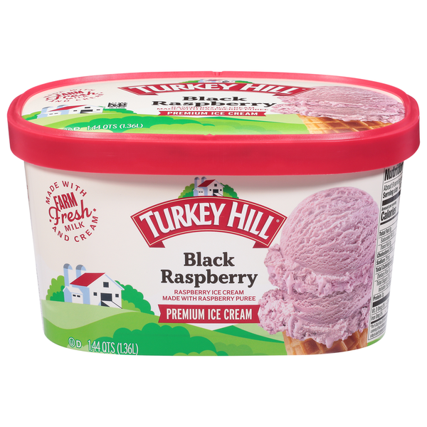 Turkey Hill Ice cream, Black Raspberry, Premium hero