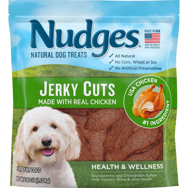 Dog Food & Care Nudges Health & Wellness Chicken Jerky Dog Treats hero