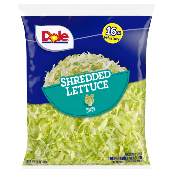 Packaged Vegetables & Fruits Dole Lettuce, Shredded, Value Size hero