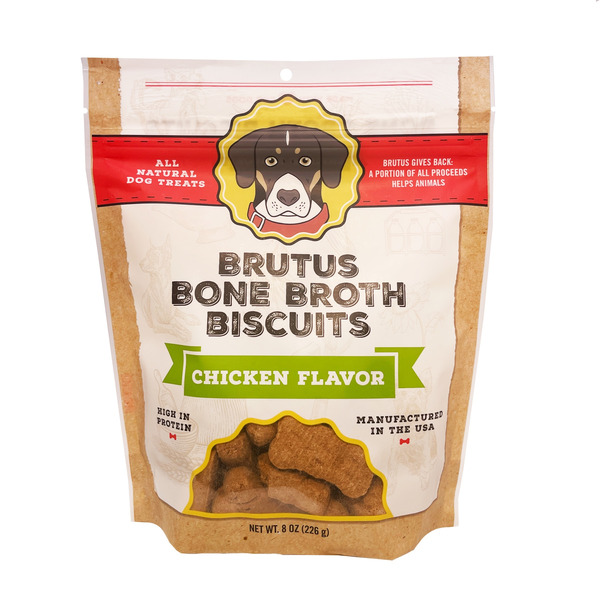 Dog Food & Care Brutus Bone Broth Chicken Flavor Biscuits hero