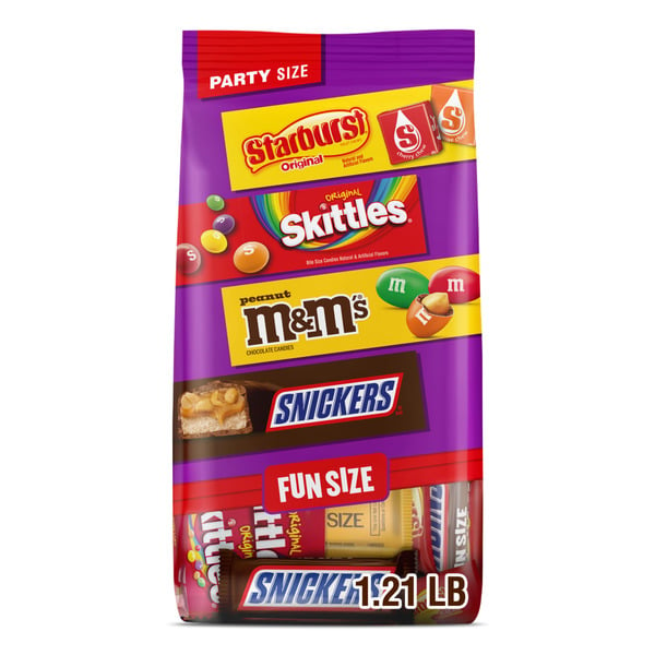 Halloween Seasonal M&m's, Snickers, Starburst & Skittles Fun Size Candy Variety Pack Party Size Bulk hero