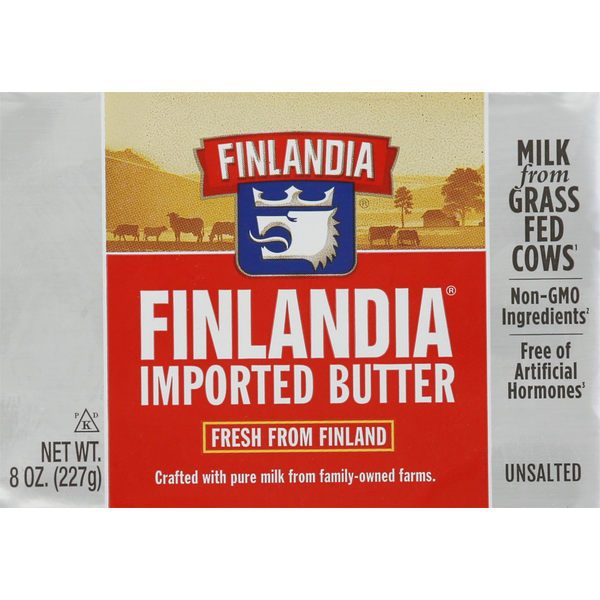 Butter Finlandia Butter, Unsalted, Imported hero