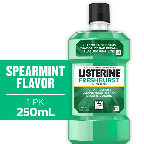 Oral Hygiene Listerine Freshburst Antiseptic Mouthwash, Mint hero