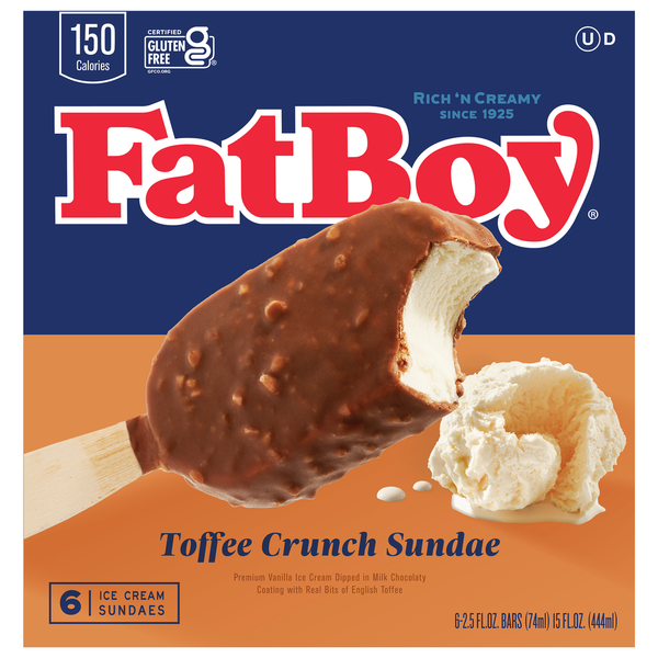 Ice Cream & Ice FatBoy Ice Cream Sundaes, Toffee Crunch hero