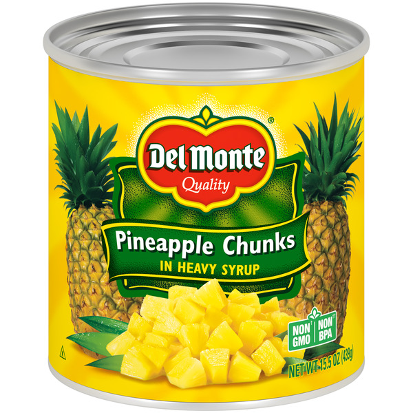 Canned/Pouch Fruit & Applesauce Del Monte Pineapple Chunks in Heavy Syrup hero