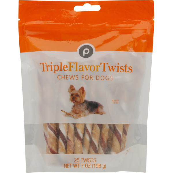 Dog Treats and Chews Publix Chews for Dogs, Triple Flavor, Twists hero