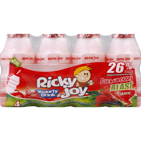 Latino Foods Ricky Joy Yogurty Drink, Strawberry Blast hero