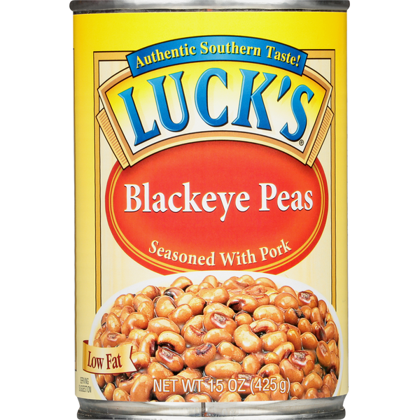 Canned Meals & Beans Luck's Blackeye Peas, Seasoned with Pork hero