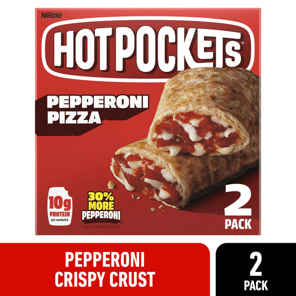 Frozen Appetizers & Sides Hot Pockets Pepperoni Pizza Crispy Crust hero